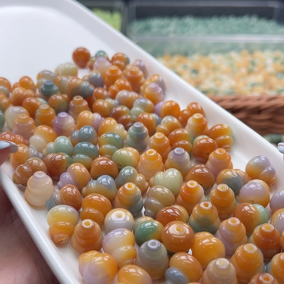 白玉菩提吊坠Q12mm/30颗