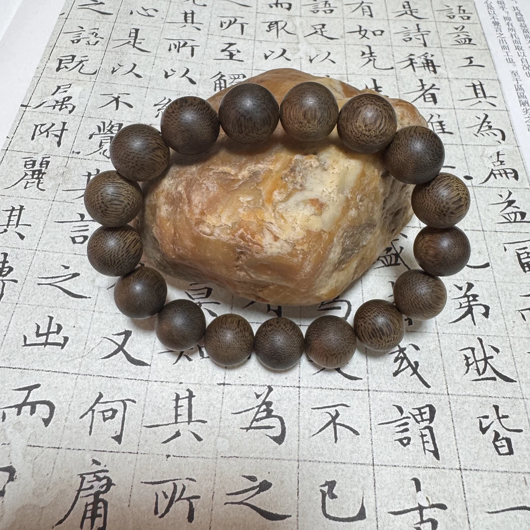 z-690【文莱蛇皮粗纹老料沉水】单圈12mm、19.88g