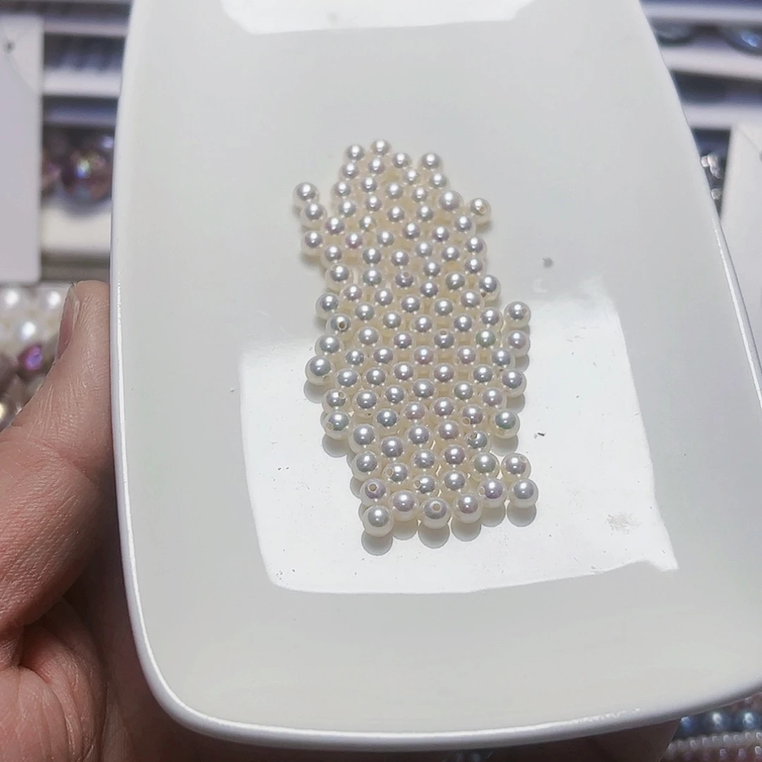 淡水珍珠耳饰银S925镶嵌二****～