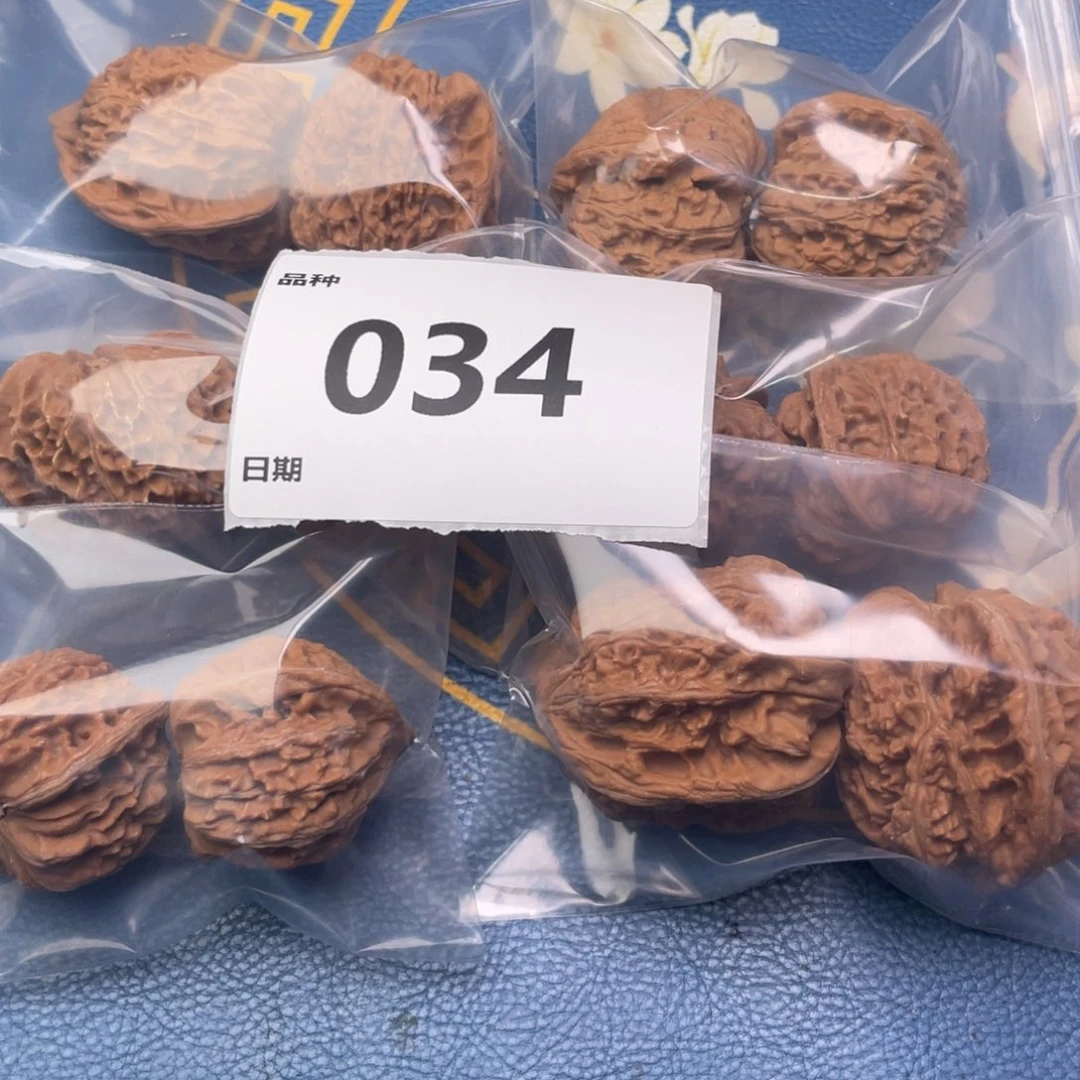 文玩核桃把件34号6对带练手粗筋