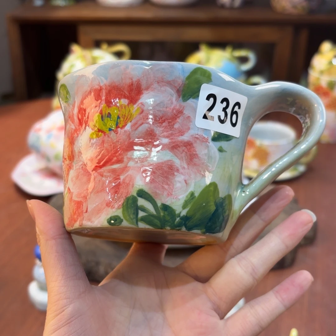 瓷片景德镇手绘高温釉下彩陶瓷茶具