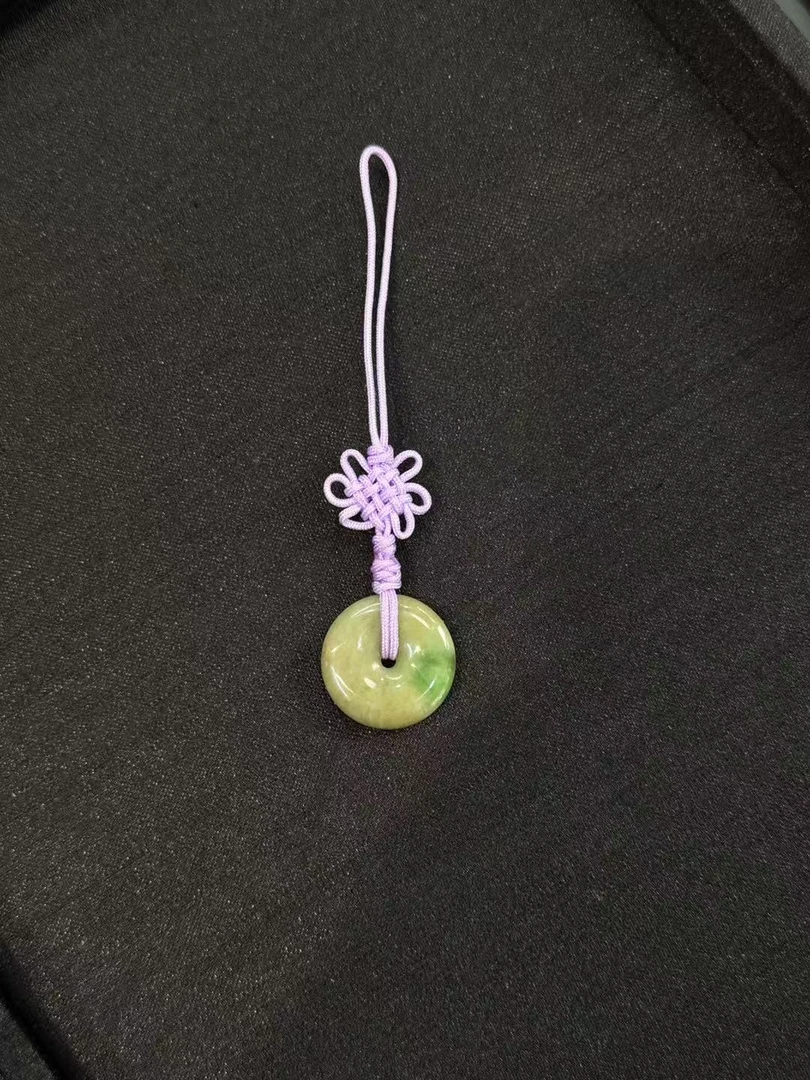 翡翠平安扣精美手机绳