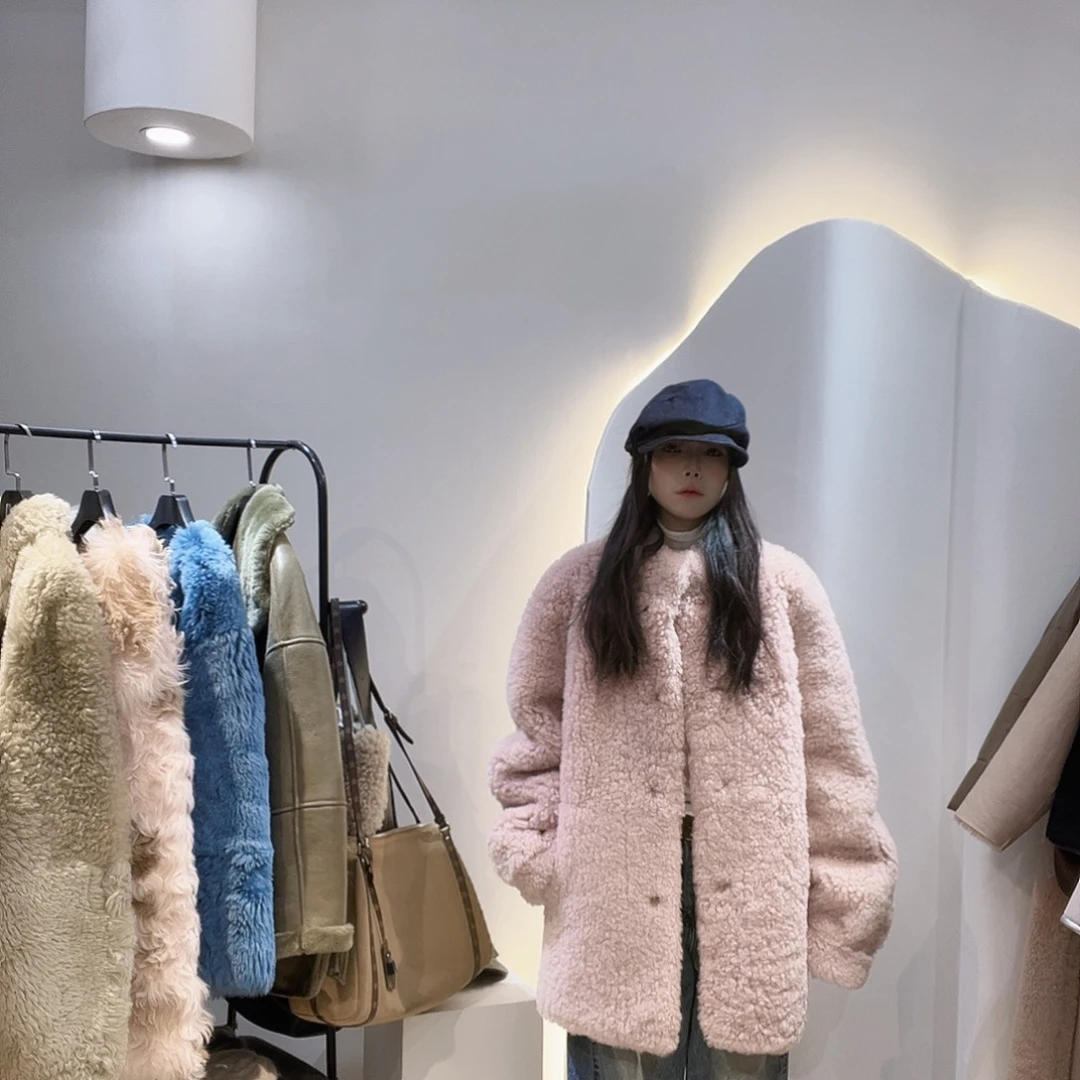 真皮皮毛一体外套556。125斤内