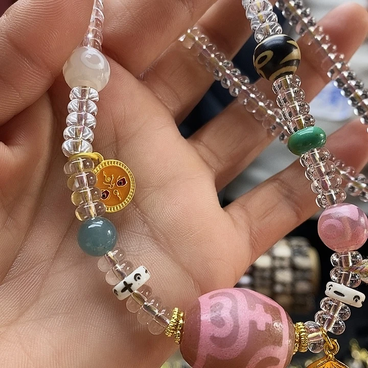 玛瑙/玉髓合金颈饰