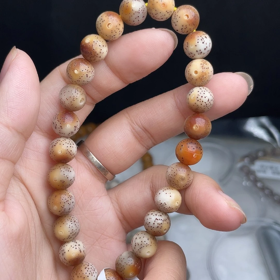 星月菩提手串9圆珠手持火烧云