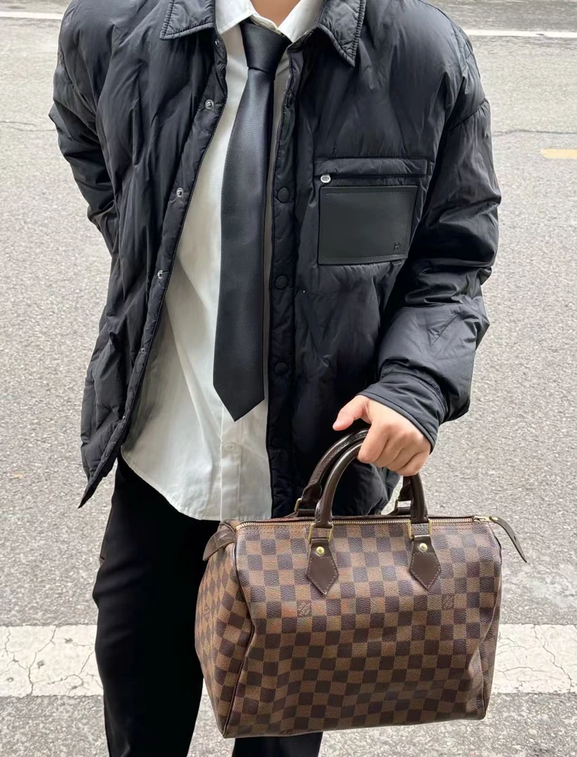95新 LouisVuitton/路易威登 多宝二奢/74929/sp30棋盘格手提 07