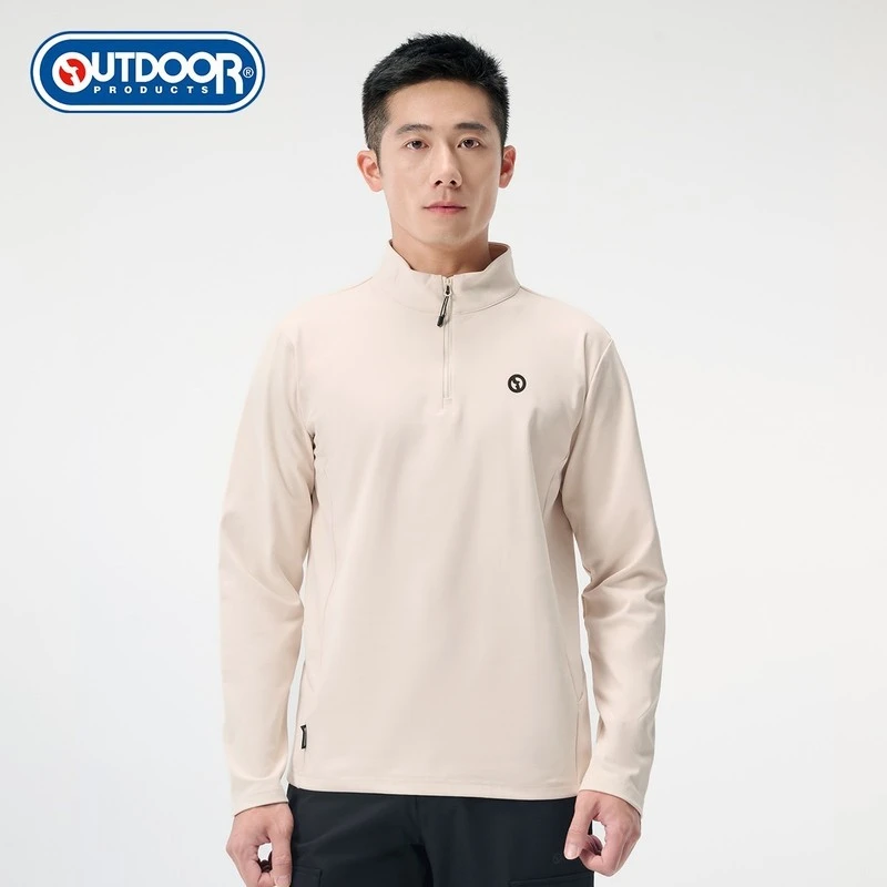 outdoorproducts  2025新款半拉链长袖加绒舒适保暖休闲OFTX44136