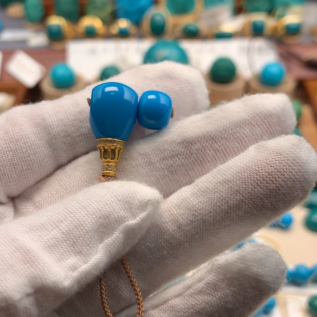 绿松石足金镶嵌珠宝奇石