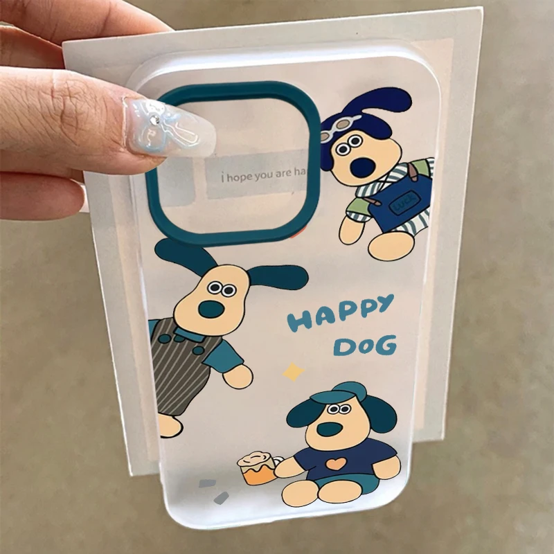 可爱掌门狗适用iPhone15苹果16手机壳13promax磨砂14/11套12肤感