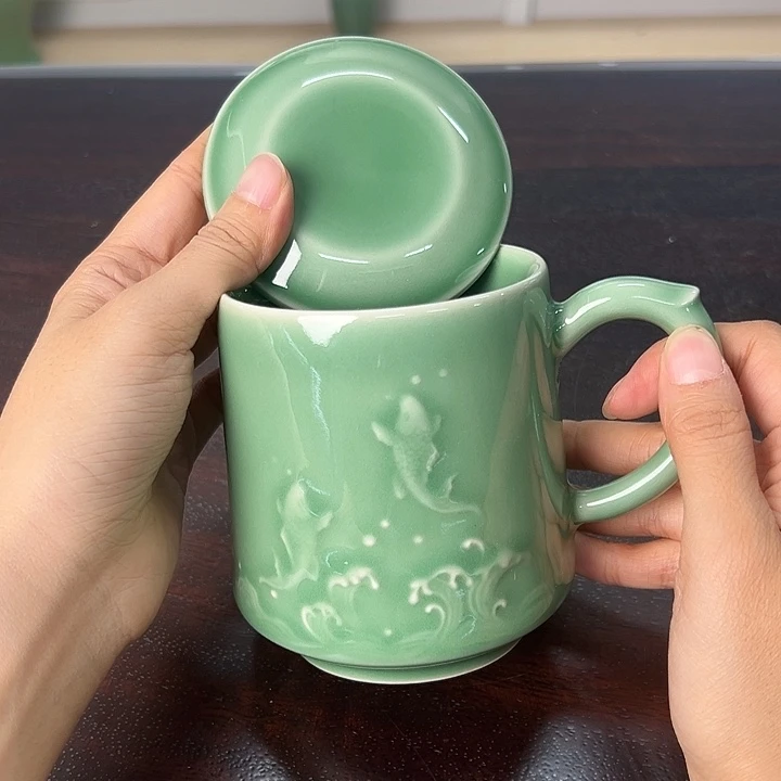 龙泉云间青瓷小米茶器