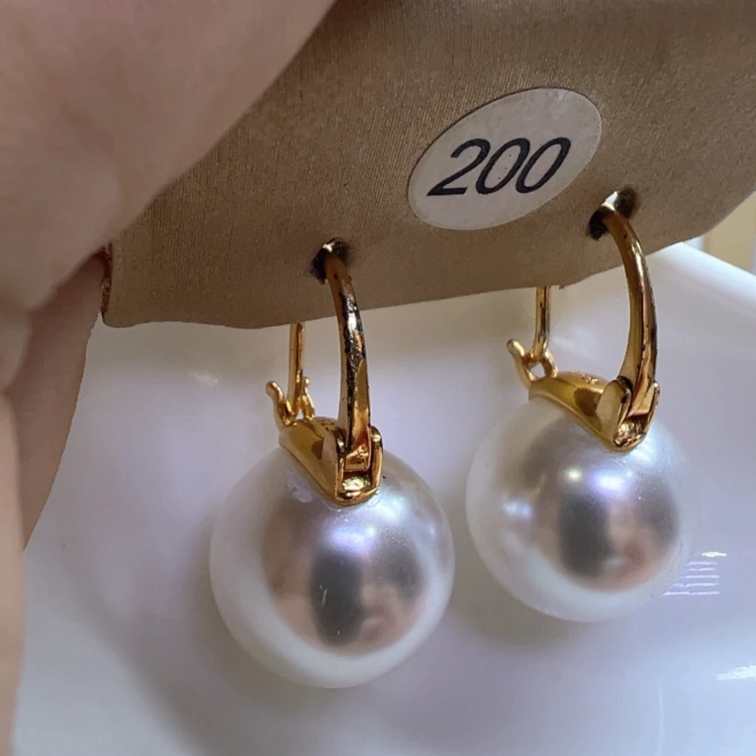 银S925镶嵌淡水珍珠耳饰