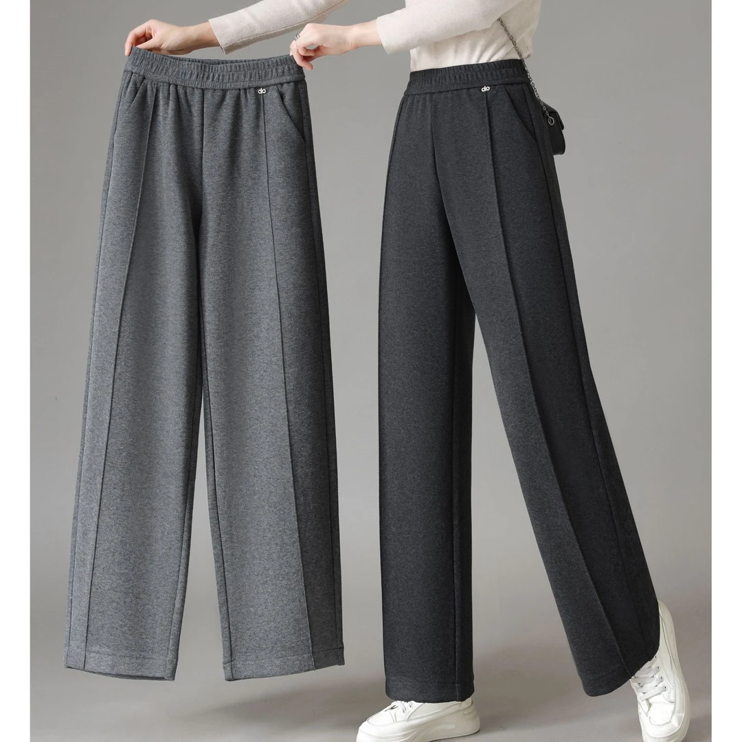 816【裤长94】时尚阔腿弯刀裤女2025秋冬新款显瘦休闲裤【A区】