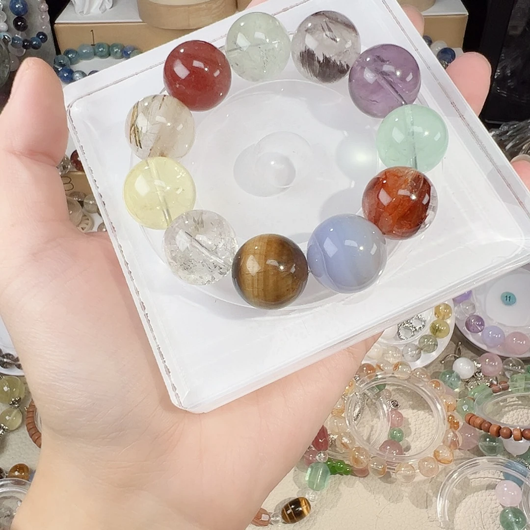 水晶手串未镶嵌多宝17mm