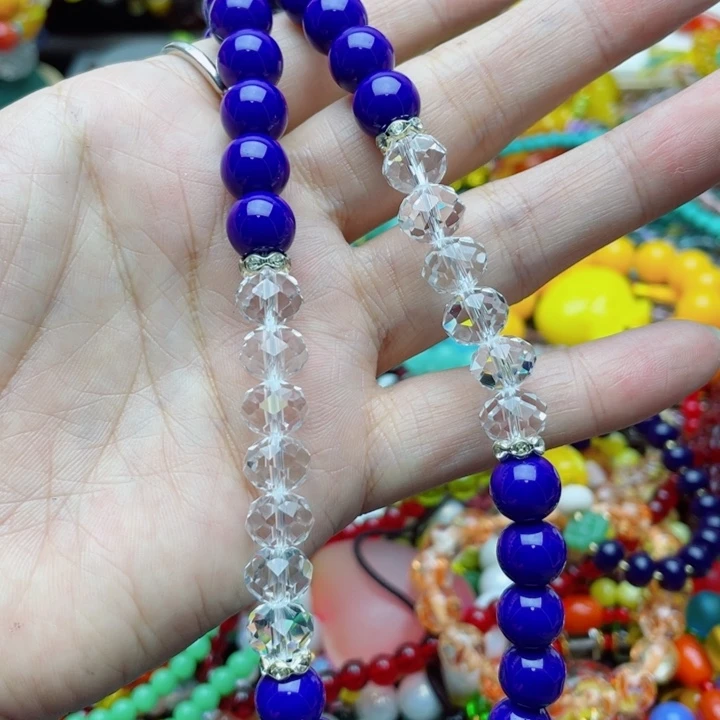 树脂制品51号蓝色项链