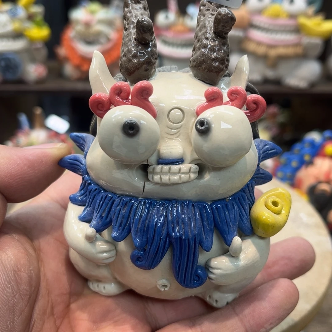 陶瓷纯手工抽象陶瓷摆件微瑕373