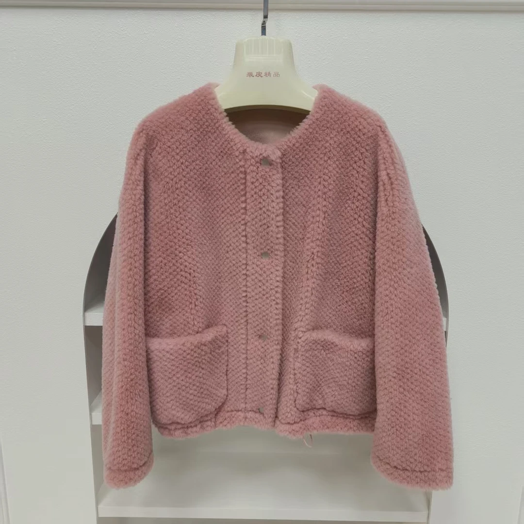 【买手店定制短款008】秋冬新款高端休闲羊毛韩式大衣女oversize款