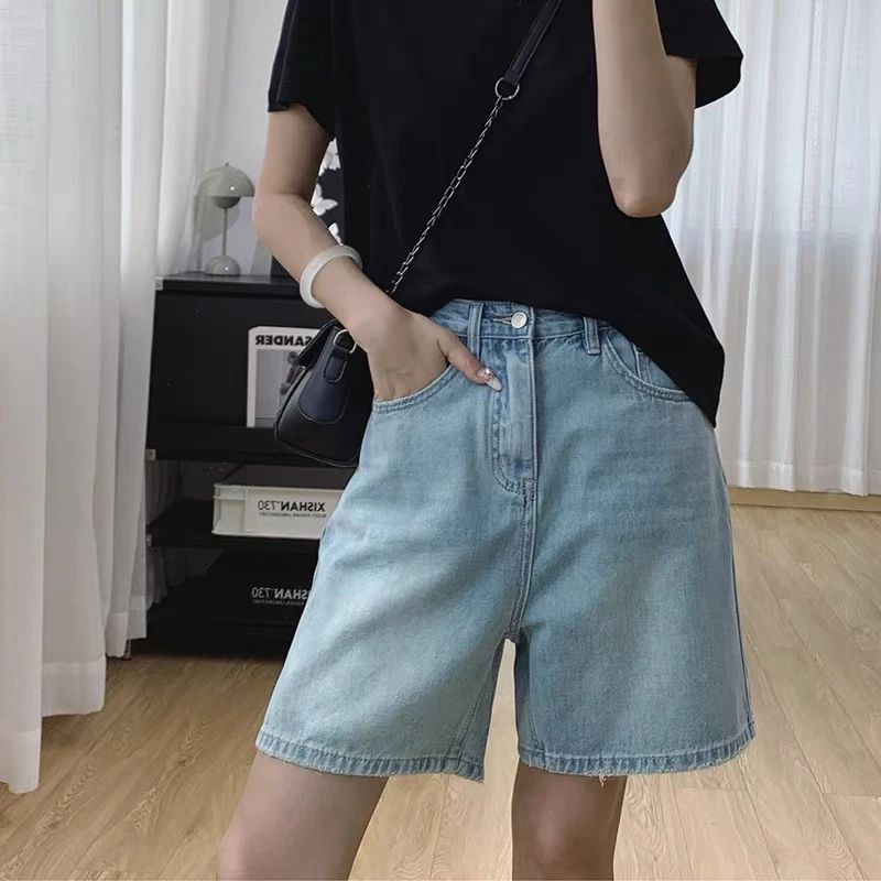 【褚培培自制】“简调三色短裤”-新疆长绒棉-夏日高腰窄腿显瘦裤女