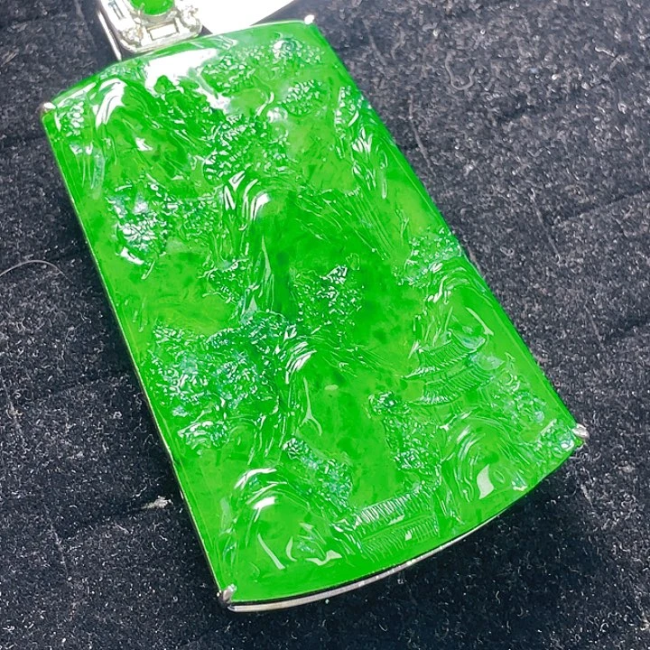 翡翠未镶嵌颈饰88