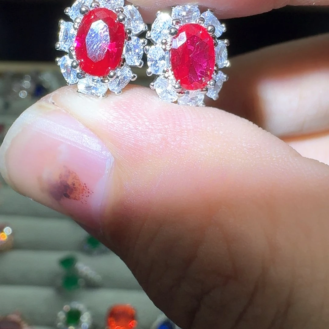 托帕石戒指银S925镶嵌