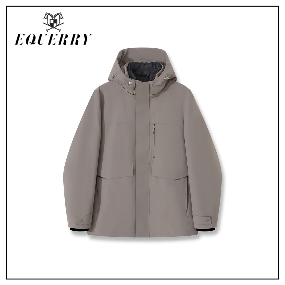 【潘文青补贴】EQ男装商务休闲90鹅绒连帽羽绒服-Y463