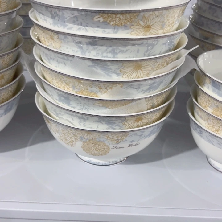 瓷时光6寸高脚面碗6个