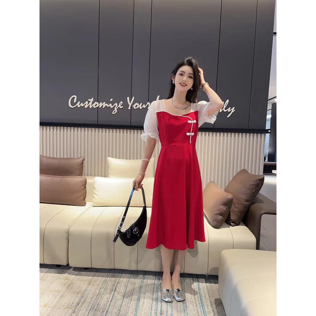 【胡小肥】35夏季新款大码连衣裙9051显瘦气质时尚简约百搭遮肉减龄