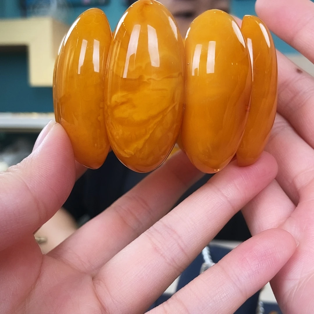 琥珀未镶嵌手镯手镯