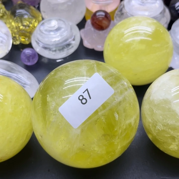 时***转珠宝半成品水晶未镶嵌摆件