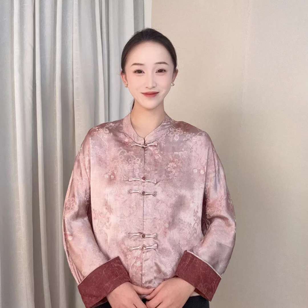 【桃之夭夭】夏季薄款新中式重磅老料外套-YBH