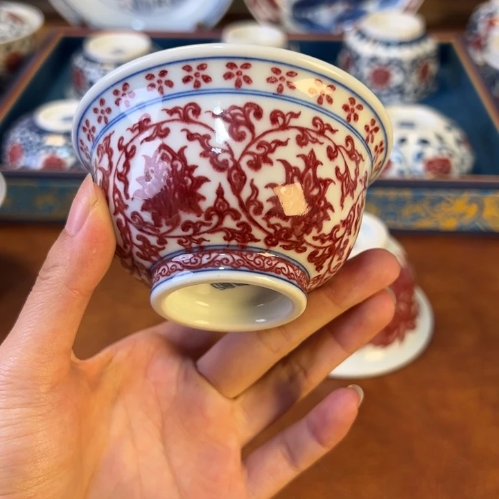摆件景德镇手工手绘茶器百宝箱