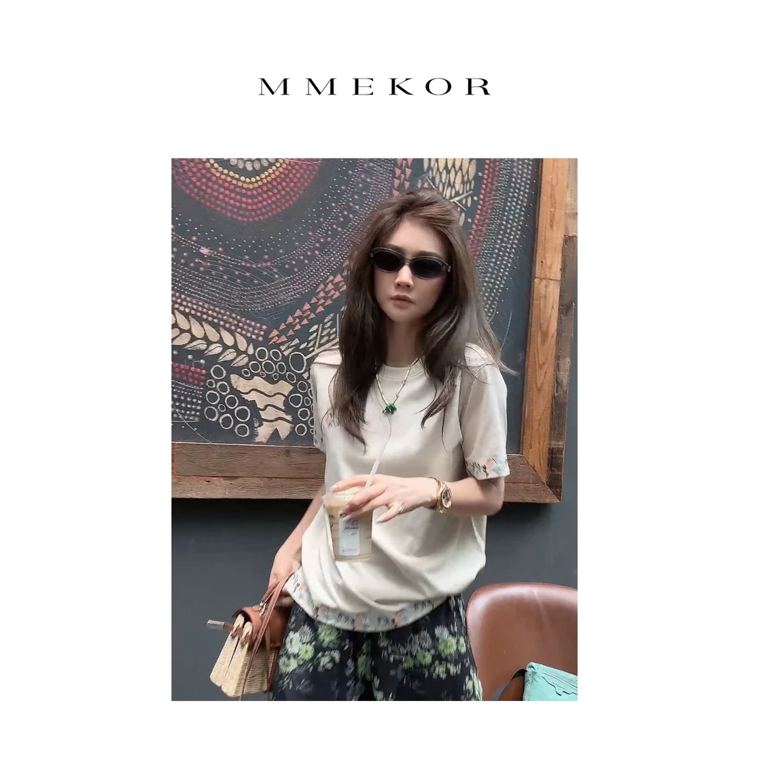MMEKOR“清迈短袖” 2025新款活力常青藤小清新T恤 89755