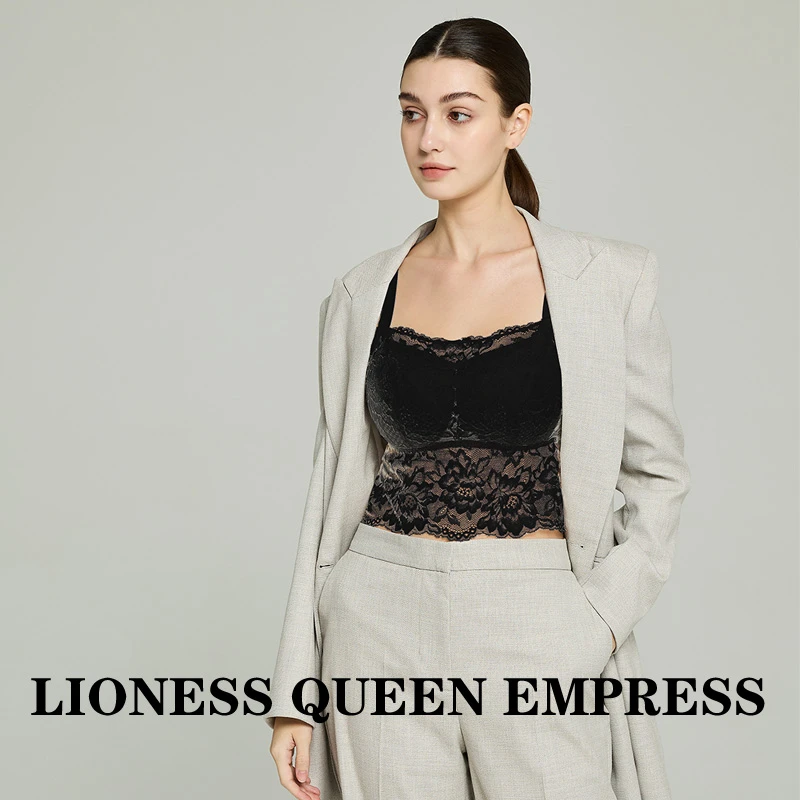 「Freedom自由」大码美背防走光大胸显小薄杯防下垂夏季蕾丝背心