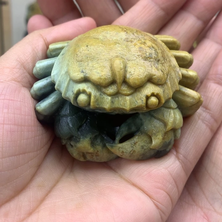 【闪购商品】岫岩河磨玉（透闪石质玉）手把未镶嵌冰*