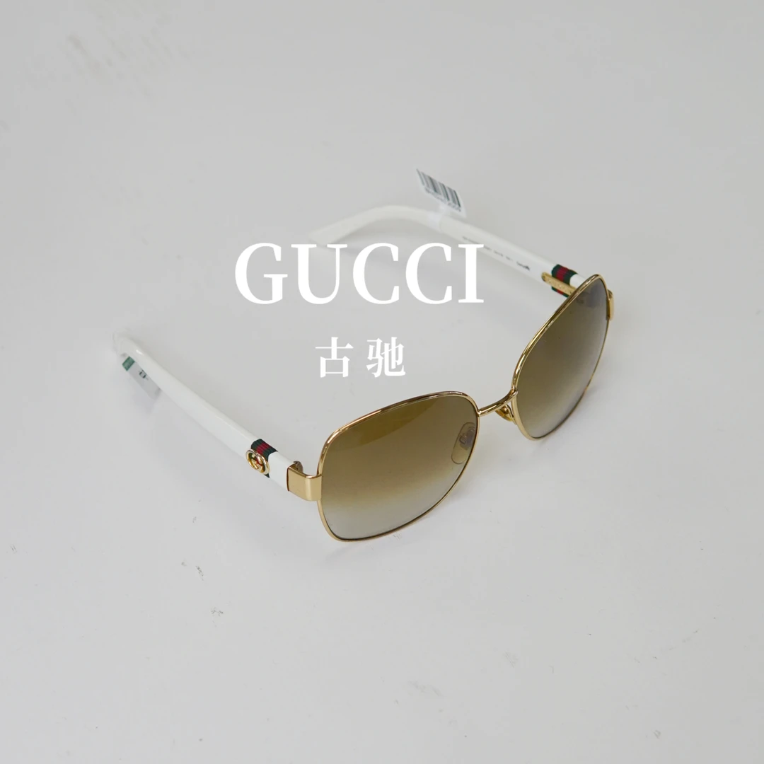 95新 GUCCI/古驰 红绿织带双G眼镜/BH02412009/2009