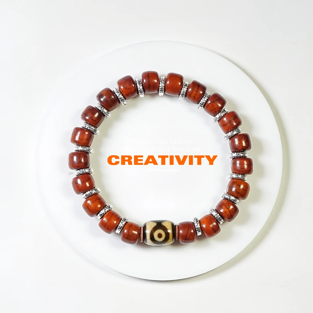 岚宫措|莲花三眼天珠手链（多样性发货）L361