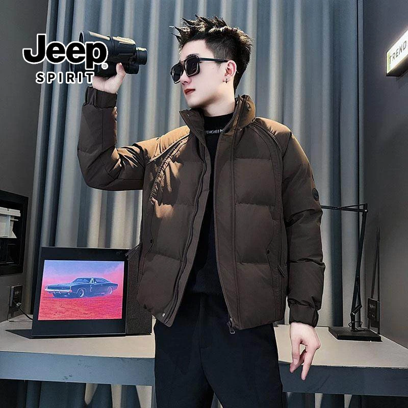 JEEPSPIRIT/吉普冬季保暖立领棉衣棉服外套短款男士休闲韩版青年