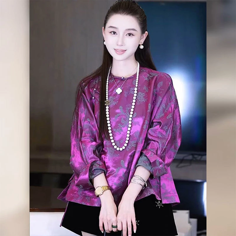 2025年早秋新款新中式国风上衣年轻款复古改良唐装轻奢高级感小衫