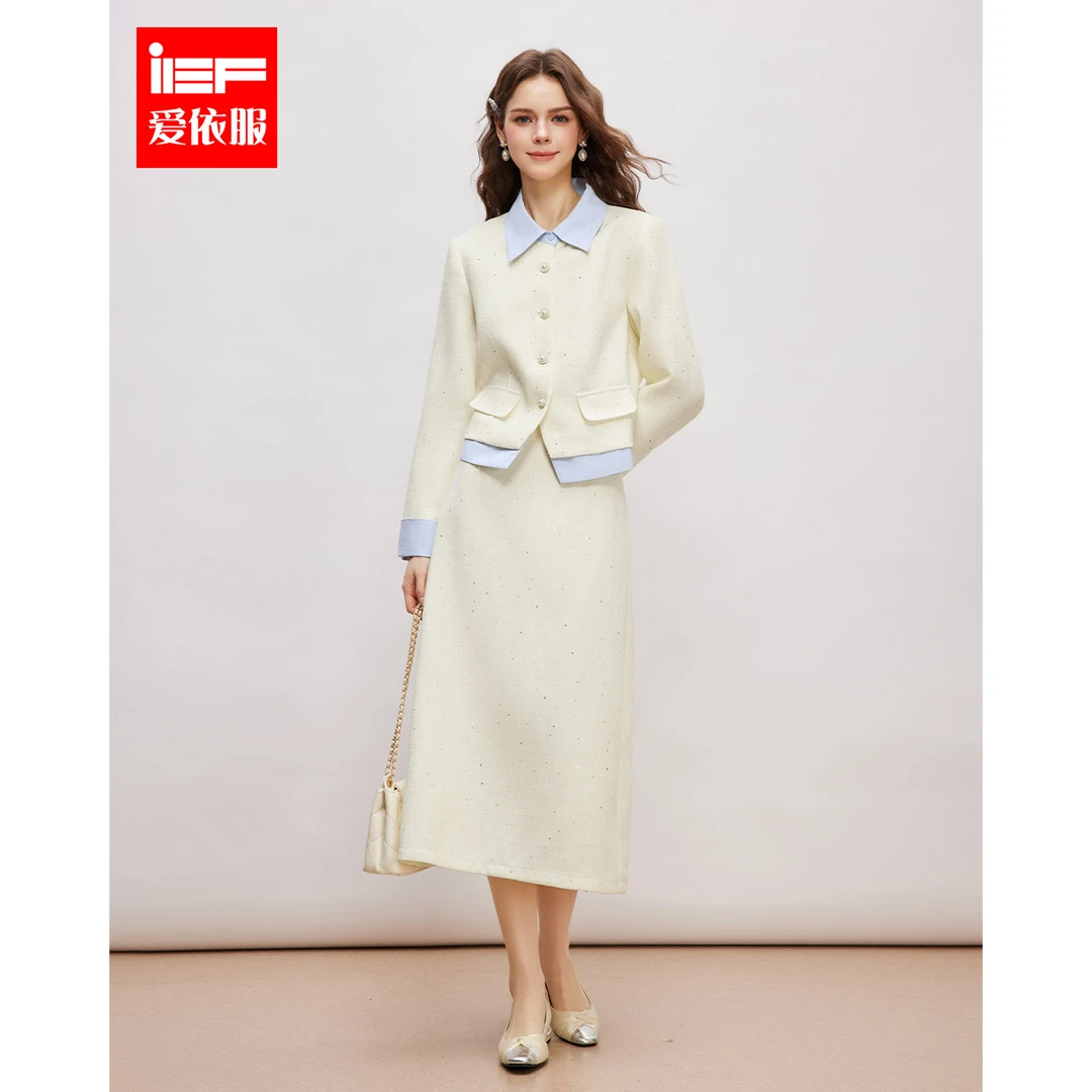 IEF/爱依服套装2025春季新款法式文艺知性气质风上下套裙欧若风