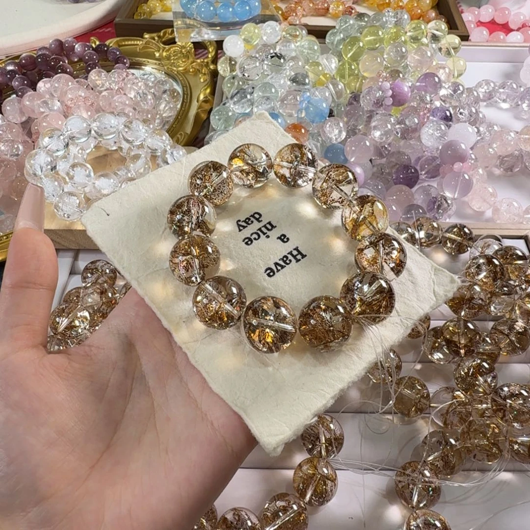 鼎***说未镶嵌手链水晶金箔19