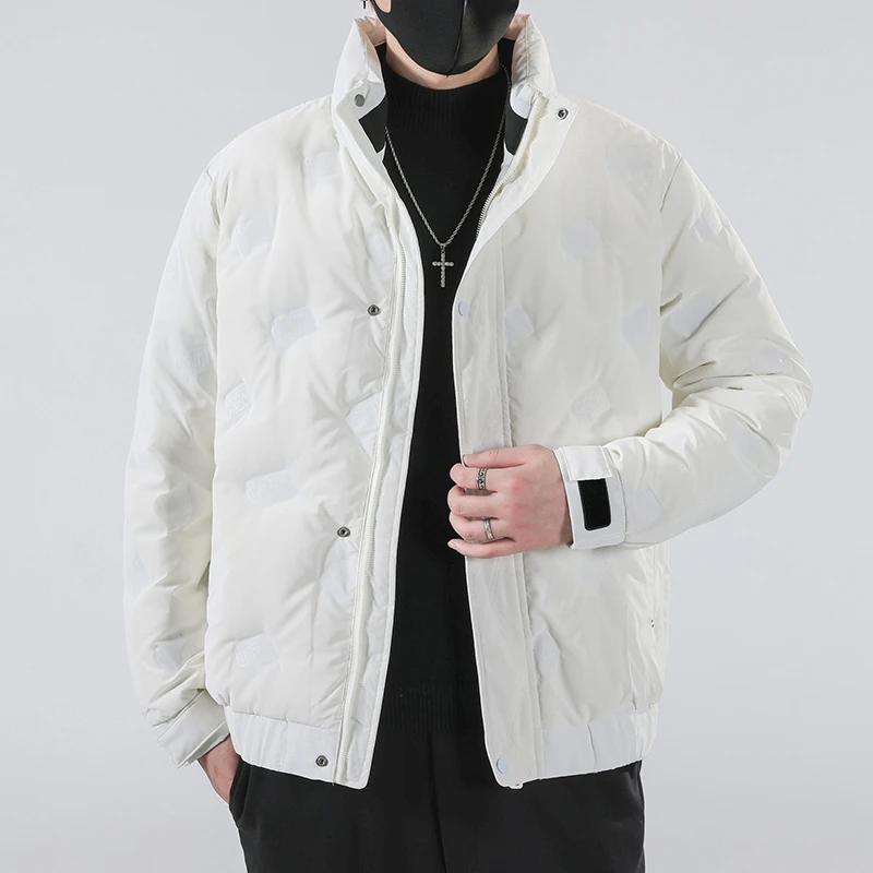 男士短款休闲潮流棉服保暖立领冬季80010