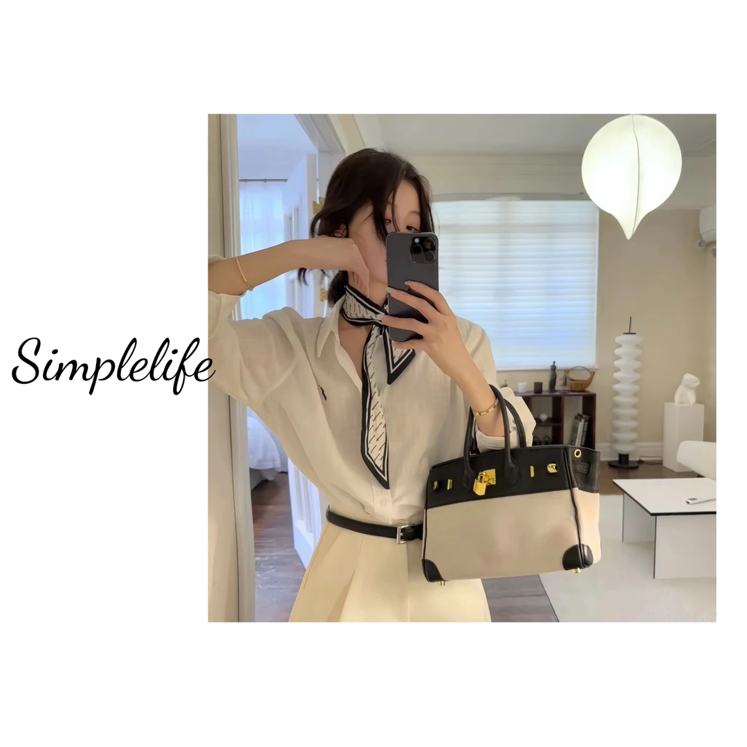 Simplelife-【老钱亚麻衬衫】小马老钱风衬衫百搭慵懒调性
