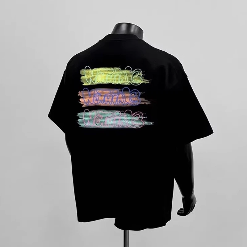 夏季新款美式大码高街高级感潮重磅纯棉短袖T恤男女款上衣ins潮