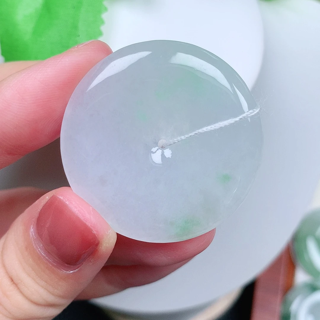 翡翠未镶嵌颈饰平安36.4-5