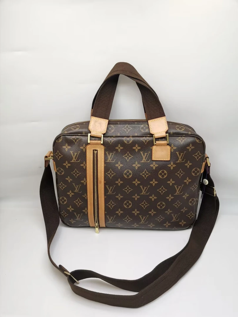 99新 LouisVuitton/路易威登 95新80194 LV 棕老花手提包单肩