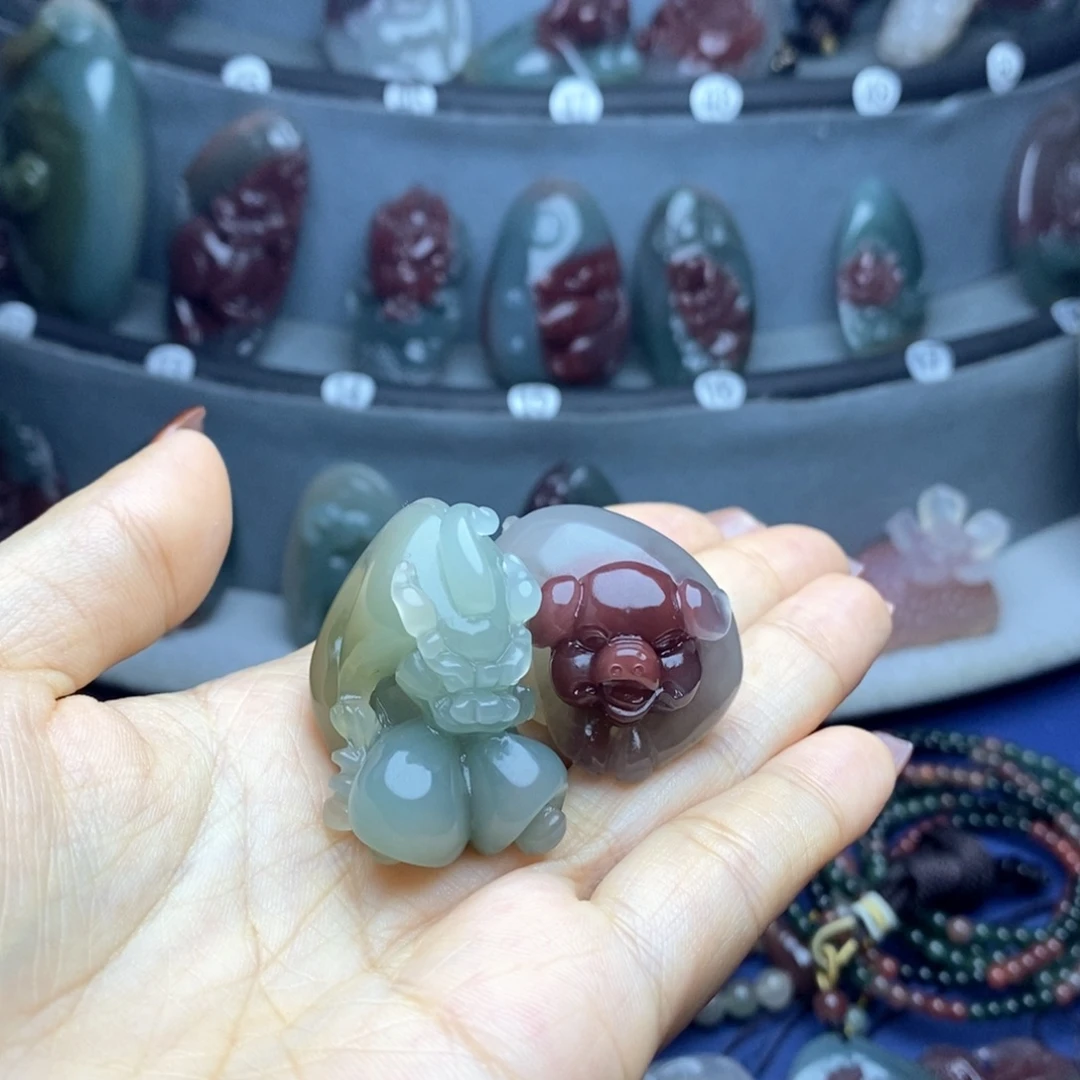 夏***日玛瑙/玉髓未镶嵌吊坠(不含链)