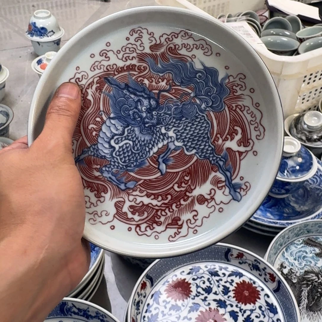 杯麒麟踏浪大壶承