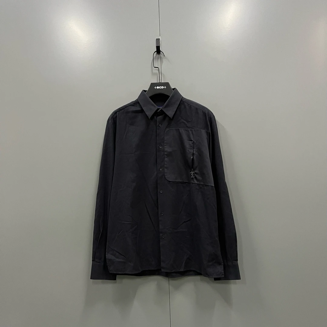 95新 LouisVuitton/路易威登 ab926 008291 lv 口袋长袖衬衫 L码