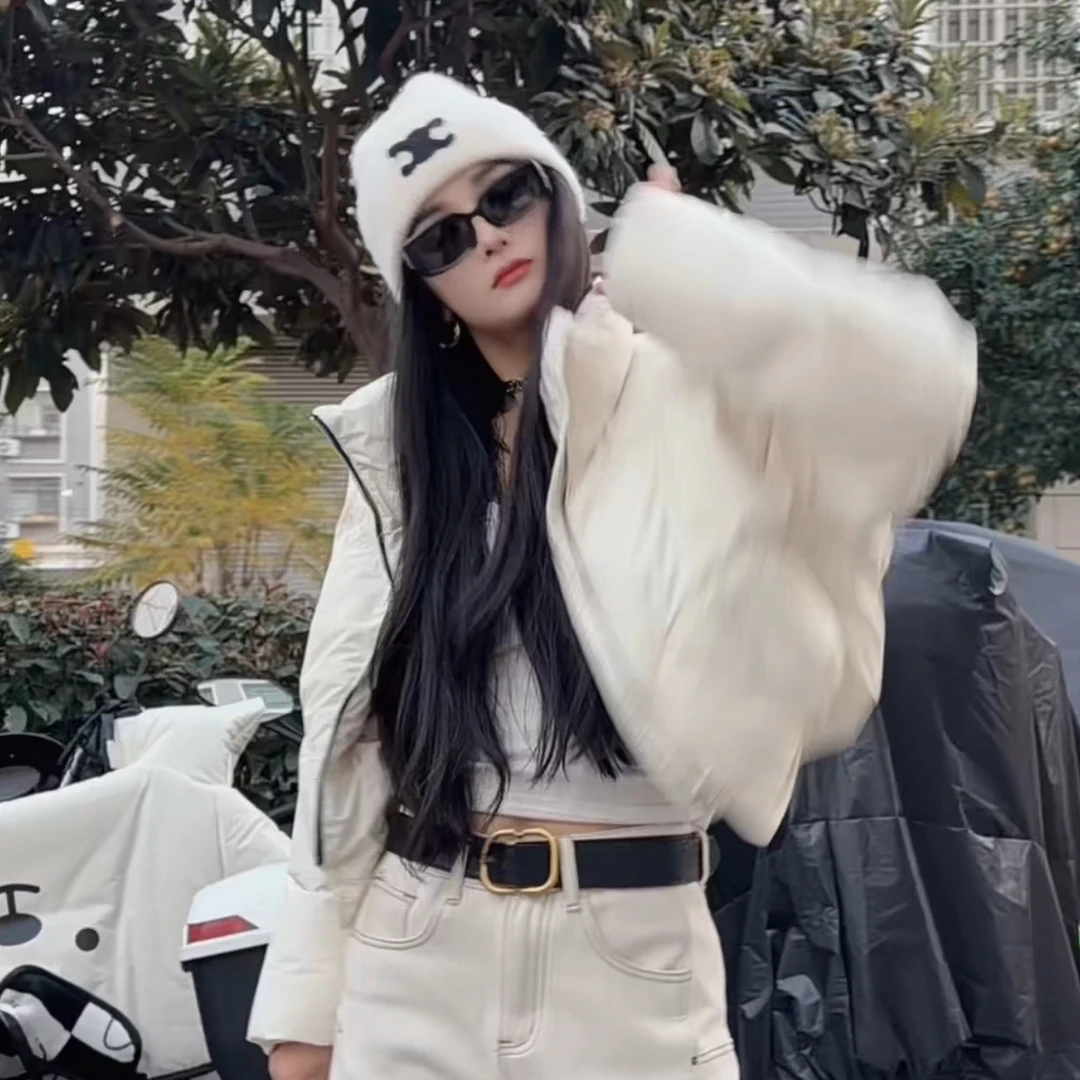 【A缪大大笑笑力推】8628新品时尚小众立领90白鸭绒短款羽绒服