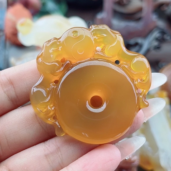 飒***)玛瑙未镶嵌手饰吊坠