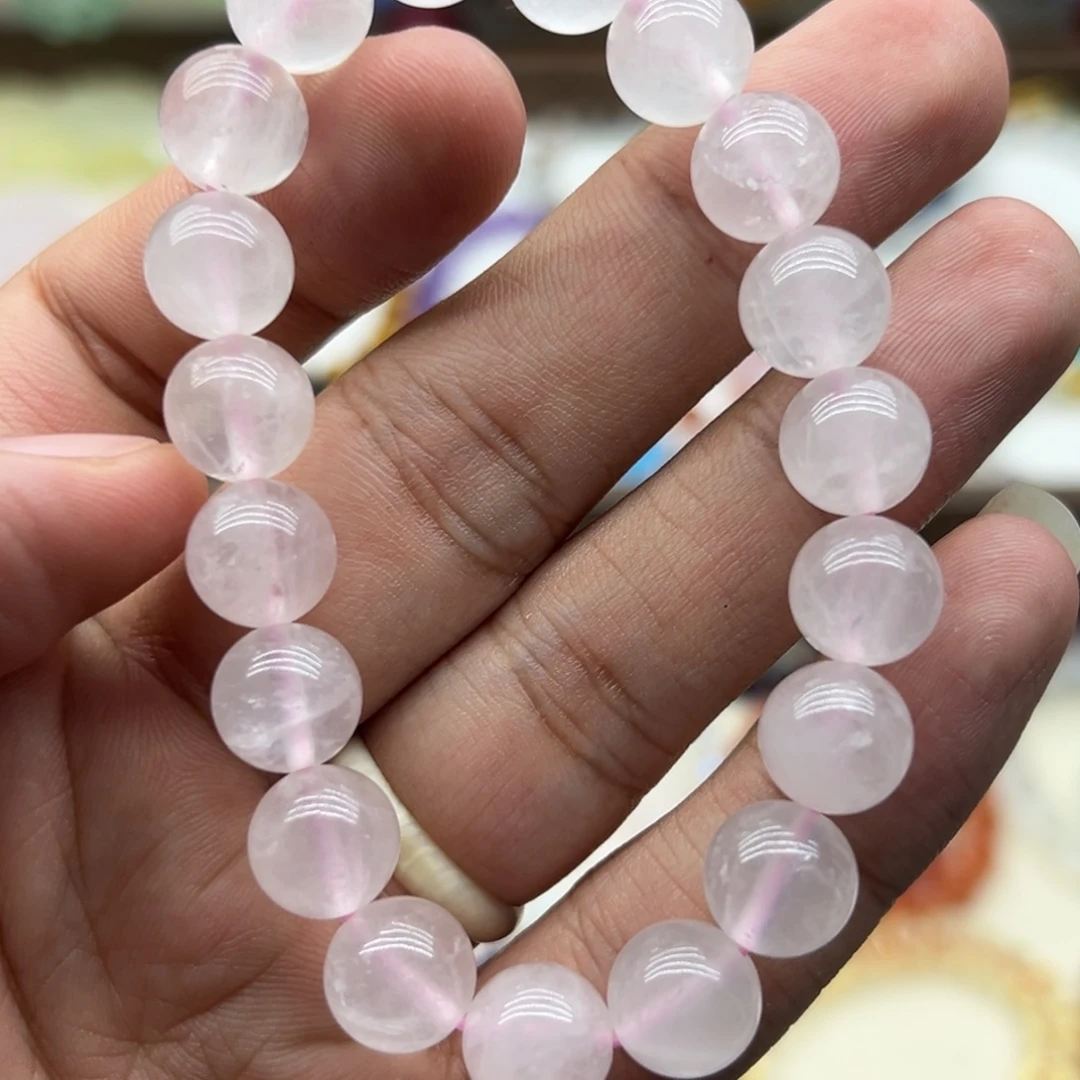 水晶未镶嵌手链10咪福利款粉水晶